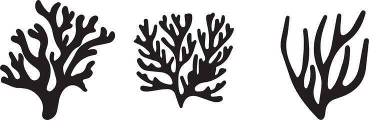 Black coral silhouettes © NasimaAktar