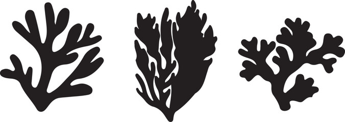 Black coral silhouettes © NasimaAktar