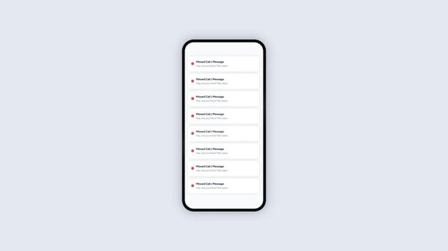 Smartphone interface demonstrating focus mode activation transition from missed call notification banner to dark slate driving theme lock screen, mobile application UI UX animation