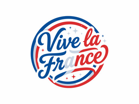 Vive la France Bastille Day Badge Design