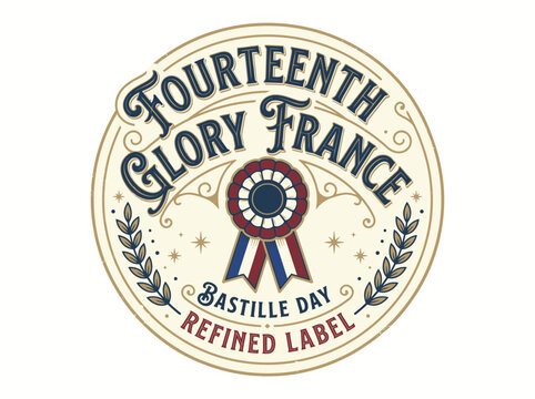 Bastille Day Refined Label Emblem