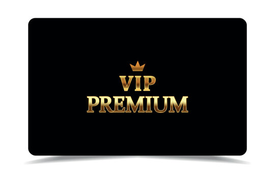 Vip gold card. Luxury texture template design. VIP ticket on black background for invitation, club, award, casino, certificate. Golden exclusive premium card.
