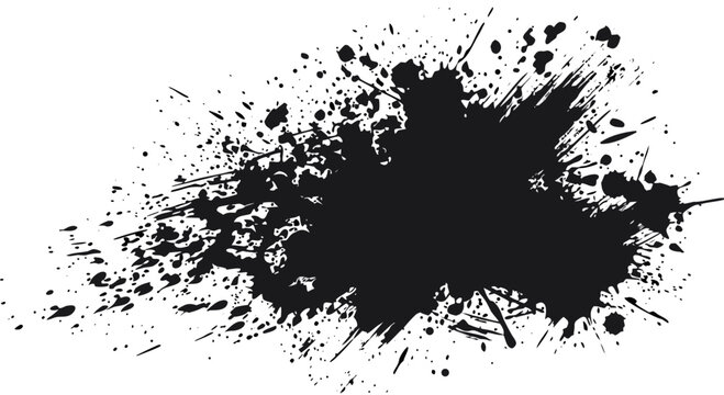 Deep ivory black blot with dense opacity
