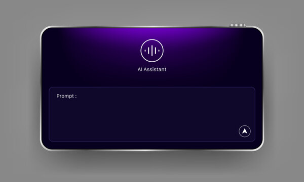 Futuristic AI Assistant Chat Interface Dashboard UI Design