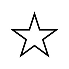Obraz premium Black Star Shape Icon Symbol.