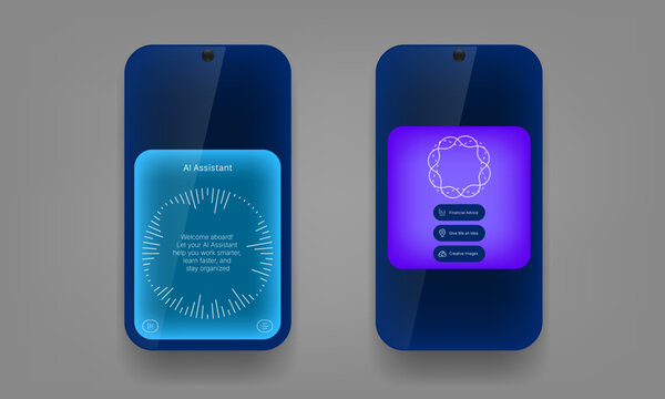 Modern AI Chat Assistant Mobile Application UI Screens