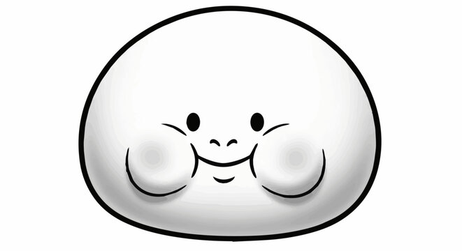 A vector illustration of a happy easter egg with a smiling cartoon face and a 3d button design symbolizing pure happiness