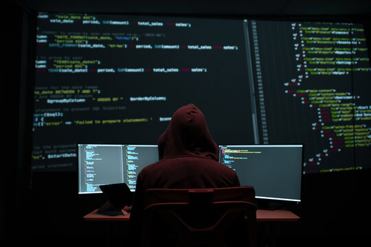 Programmer Hacker Editing Metadata in a Digital Interface