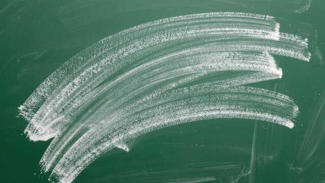 Chalk rubbed out on green chalkboard background