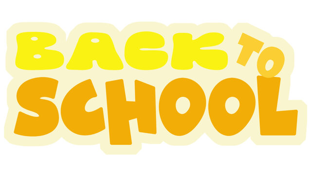 typography text back to school
