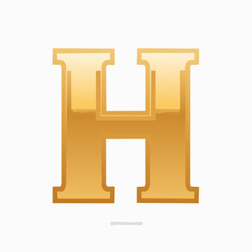 Golden Letter H