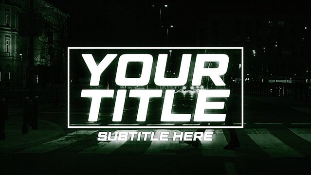 Corrupted VHS Static Glow Retro Title