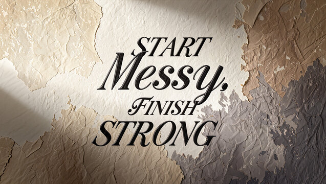 Start messy and finish strong in creative endeavors with resilience