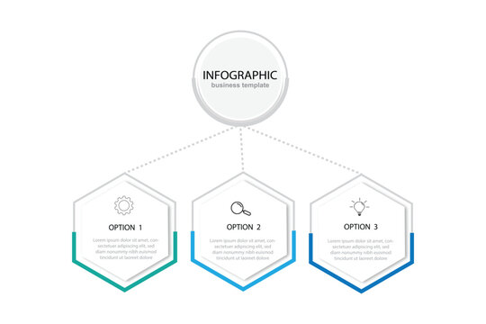 vector illustration of a modern design Business Infographic Template Design. minimal concept Timeline with 3 steps, 