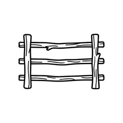 Fototapeta premium Wooden Fence with Horizontal Rails.