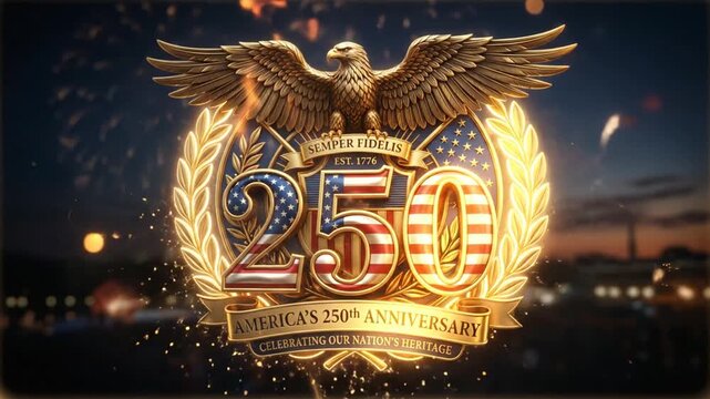 Celebrating 250 Years of America's Heritage with Fireworks and Emblems