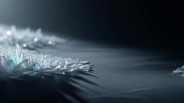 Frozen lotus formations with magical dark shimmer supporting fantasy game background designs