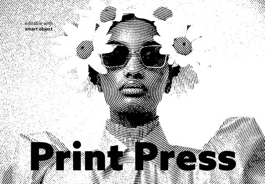 Print Press Photo Effect