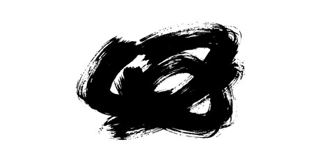 Abstract black ink brush stroke, conveying dynamic energy and expressive motion. A bold, gestural mark suggesting raw creativity and artistic freedom. © Black Art