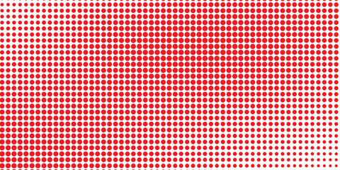 Naklejka premium Pop art background vector. Design squares halftone effect gradient red on white background. Design print for illustration, textile, baner, cloth, cover, card, background, modern dotted arts