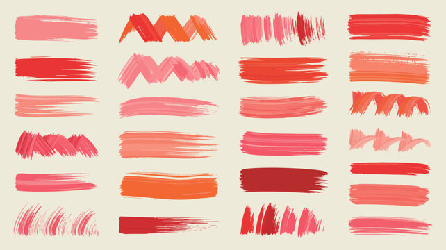 Abstract colorful brush stroke patterns and textures in vibrant shades