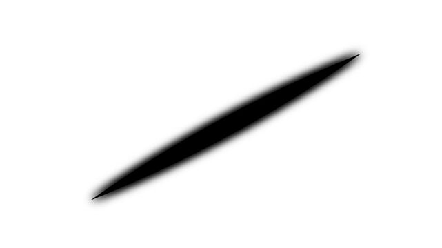 Glowing white light streak. Diagonal luminous slash accent for presentation and graphic highlights. Light Streak Diagonal Beam Design Element transparent background.
