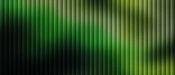 Fototapeta premium Abstract green vertical lines background, modern corrugated metal texture with soft gradient lighting. Industrial ribbed pattern surface, dark emerald and lime green striped wall backdrop.