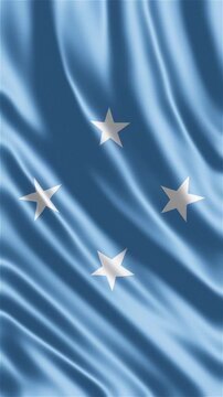 Realistic animation of the Federated States of Micronesia flag waving in the wind, ideal for travel, news, diplomacy, cultural content, national holidays educational projects presentations web banners