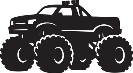 Black Monster Truck on White Background © BIPLABKUMAR