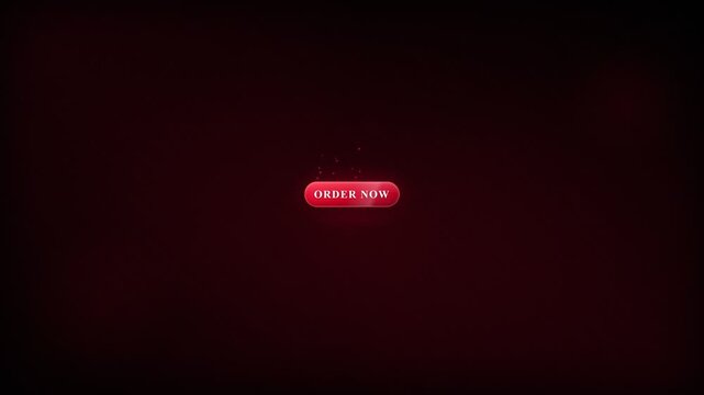 Glowing red order now button with smoke effect animation
