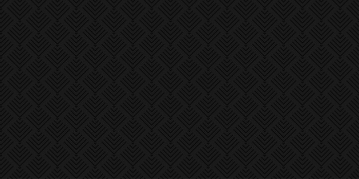 Abstract minimal black fabric line square creative technology paper grid metallic wall wallpaper. geometric overlapping gradient triangle square decoration structure element design textile.