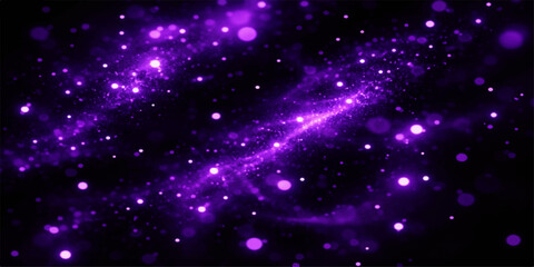 Cosmic Nebula: A mesmerizing deep space nebula, swirling with vibrant purple light and scattered glowing stars, creates an otherworldly and enchanting cosmic spectacle. © Nipa