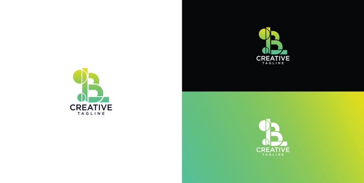 Abstract B letter logo with modern fluid shapes and a vibrant gradient color palette, perfect for innovative brand identity and creative business concepts