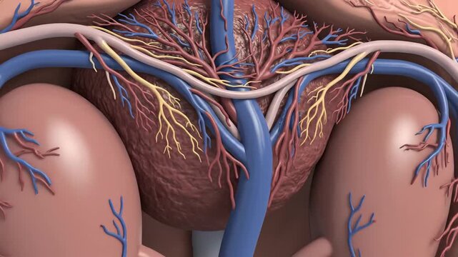 3D Animation: Camera Journey Through the Prostatic Venous Plex and Kidneys