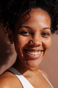 Smiling Young Woman Portrait With Natural Light