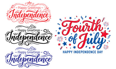 Independence day greetings and fourth of july celebrations © MSTMASUMA