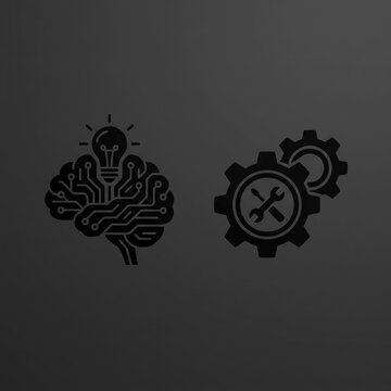Brain and Gear Icons
