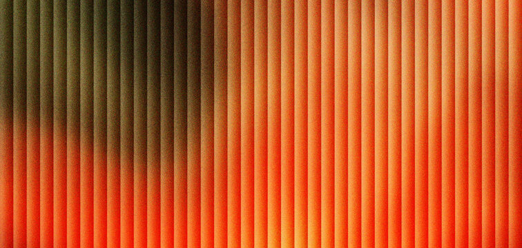 Industrial corrugated metal texture in warm orange and brown tones, vertical metal ridges on a weathered steel surface, abstract metallic background for construction and architectural design.