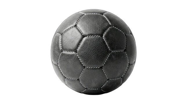 Grey soccer ball isolated on transparent background for world cup 2026