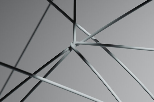 Abstract node connections with intersecting lines