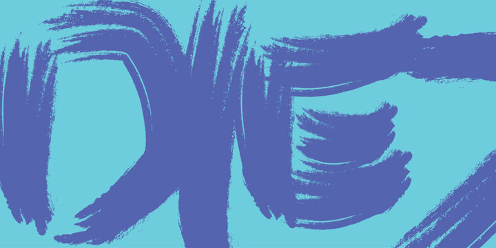Neon blue brush stroke design featuring bold paint texture on vibrant background for creative artistic digital typography.