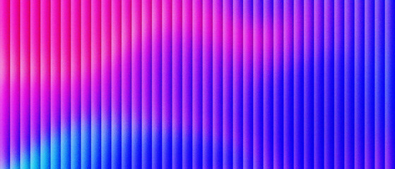 Fototapeta premium Vibrant neon gradient background with vertical ribbed texture, abstract purple and blue fluted glass pattern, colorful linear stripes for modern digital design, sleek aesthetic backdrop.