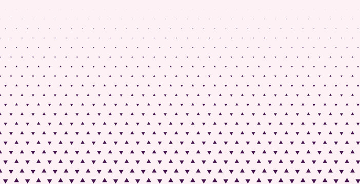 Soft halftone background featuring small purple triangles on light cream surface texture pattern set.