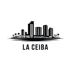 Fototapeta premium city skyline silhouette on white background buildings