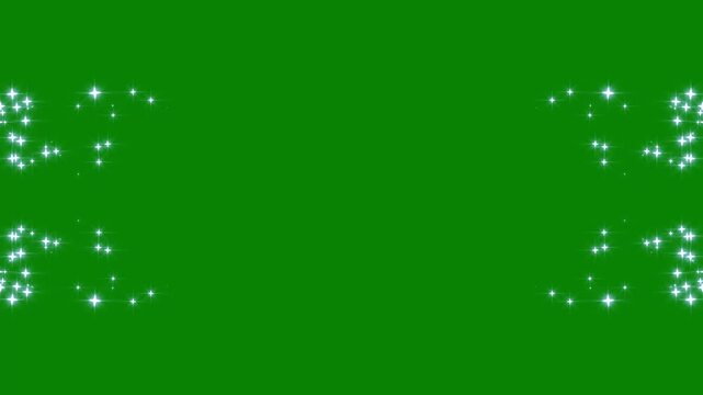 2d glitter stars animation, magic glitter sparkle, glowing light effect glitter loop star,glitter line animation on a green backgroundsparkles glitter, flat, vector, flat vector doodles.