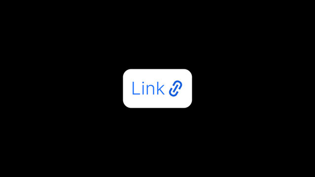 Link Interface Button Animation &ndash; Clean Frosted UI Element with Chain Icon and Modern Minimal Design for Website Navigation, Landing Pages and Digital Product Showcases