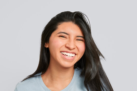 Happy young woman smiling with natural beauty