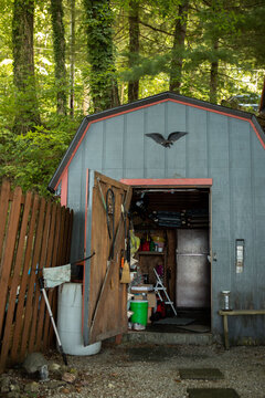 Rustic Old Shed Next to Midwest House