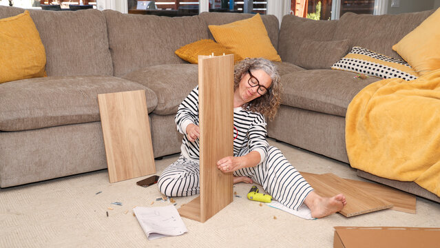 Woman Assembling Furniture