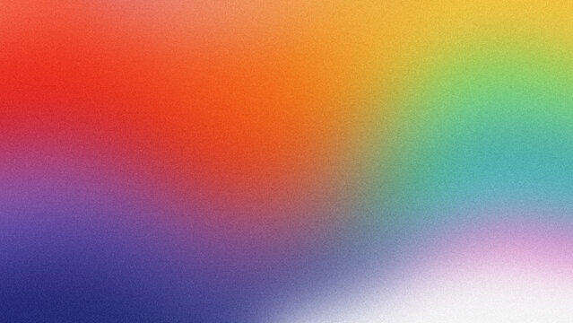 Abstract colorful gradient background with a soft grainy texture and vibrant rainbow colors.